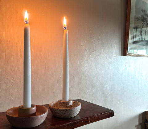 Kenyan Soapstone Taper Candle Holder