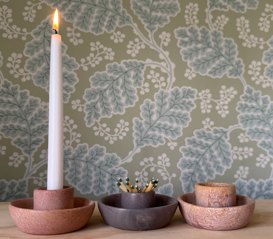 Kenyan Soapstone Taper Candle Holder