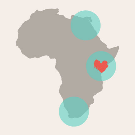 Map showing where Ajiri teas are grown