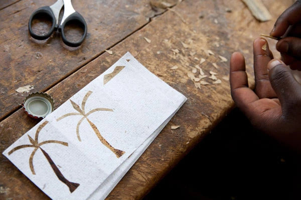 Glue onto handmade paper