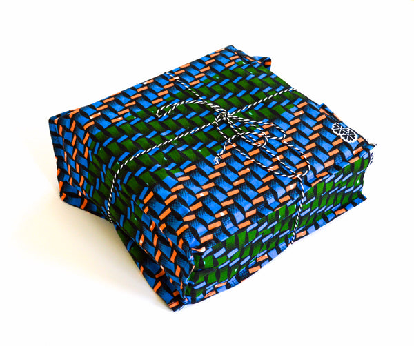 Gift Box with unique East African fabric. Gift Bag. Unique gift for tea lovers. Kenyan Black Teas and Kenyan AA Coffee. Premium African Teas