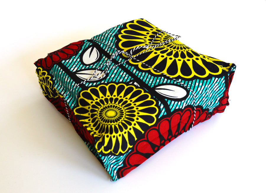 African fabric Gift Wrap for Premium African Teas and African Coffee. Kenyan Teas and Kenyan Coffee. 