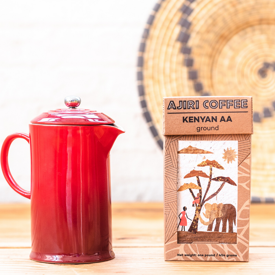 Premium Kenyan AA Coffee. French Press. Light Roast Coffee. Kenyan Coffees.